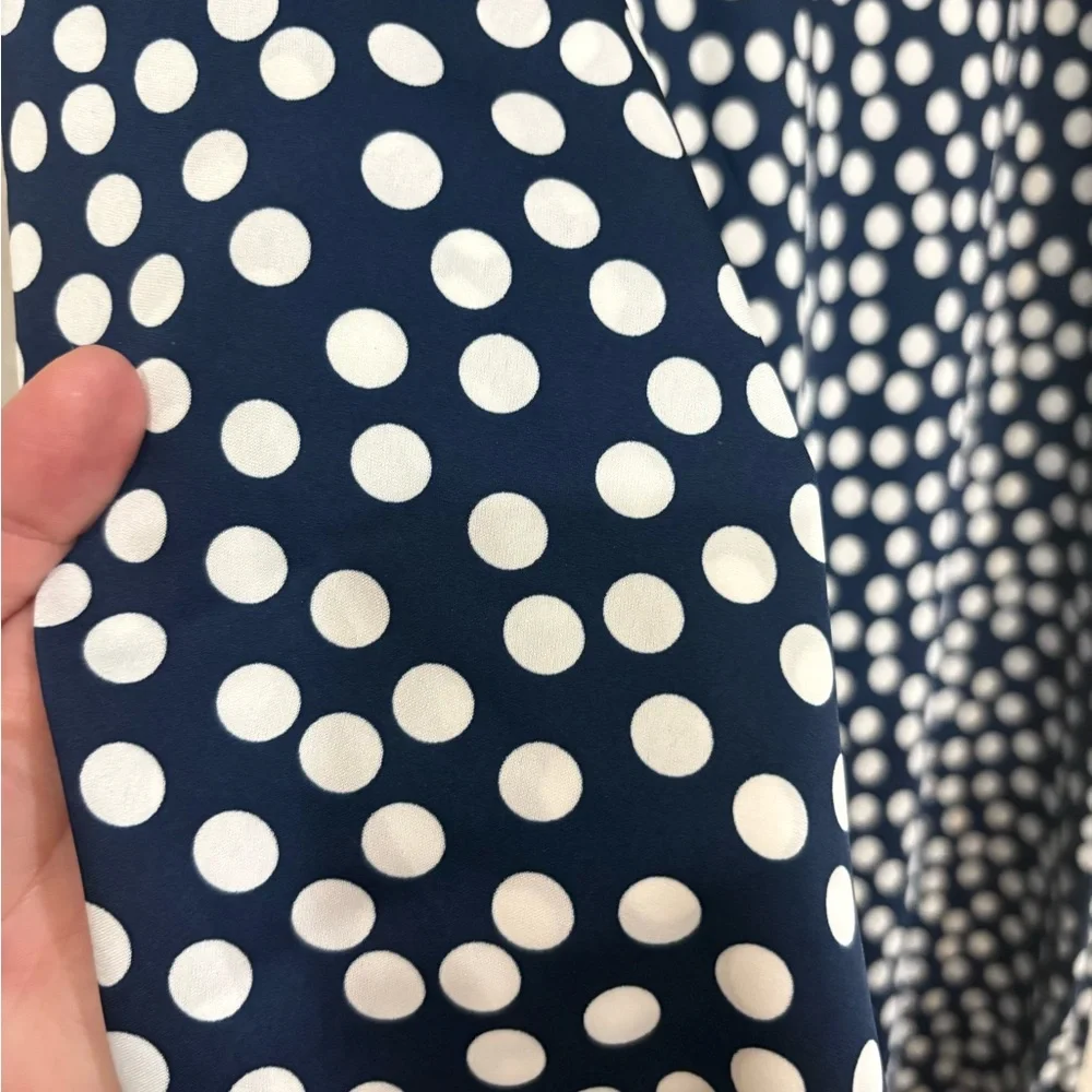 J.Crew Pull-On Silky Slip Skirt in Navy Dots Soft Grunge 1990s Size XL NWT - Picture 7 of 11